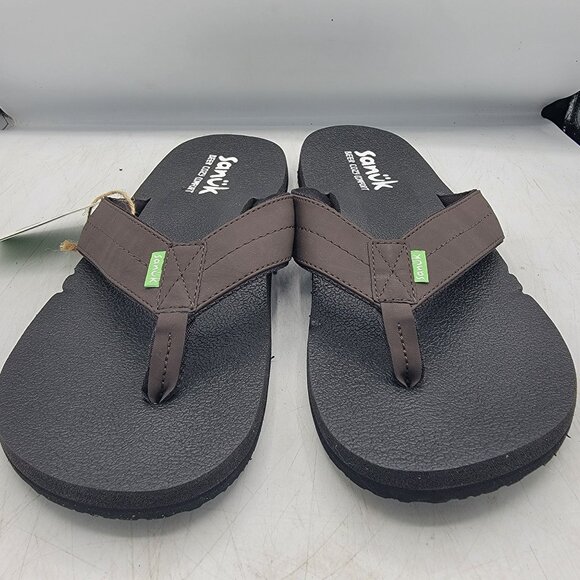 Sanuk Beer Cozy Coaster Mens 12 Comfort Flip Flop Sandals Beach Summer Casual - Picture 2 of 13